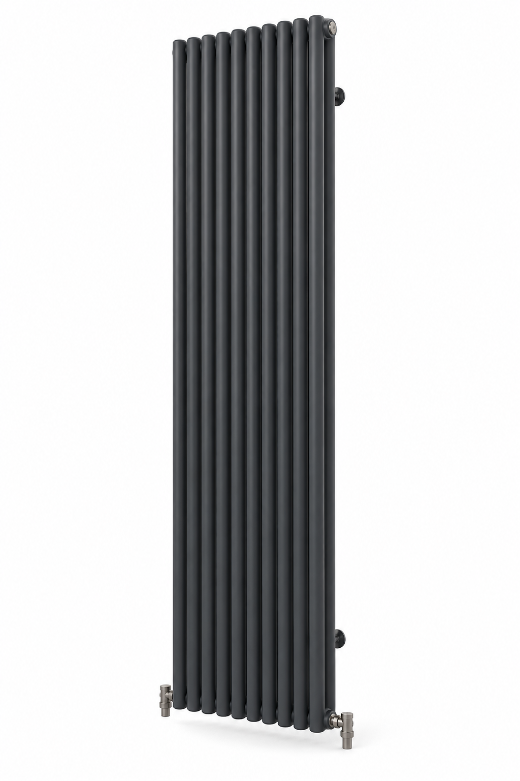 Tall anthracite vertical column radiator